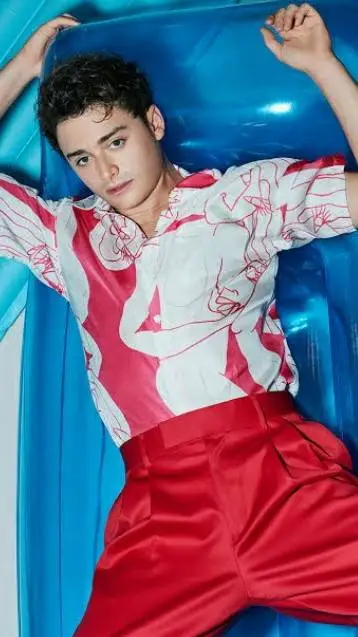 ai character: Noah Shnapp🌈💓😚 background