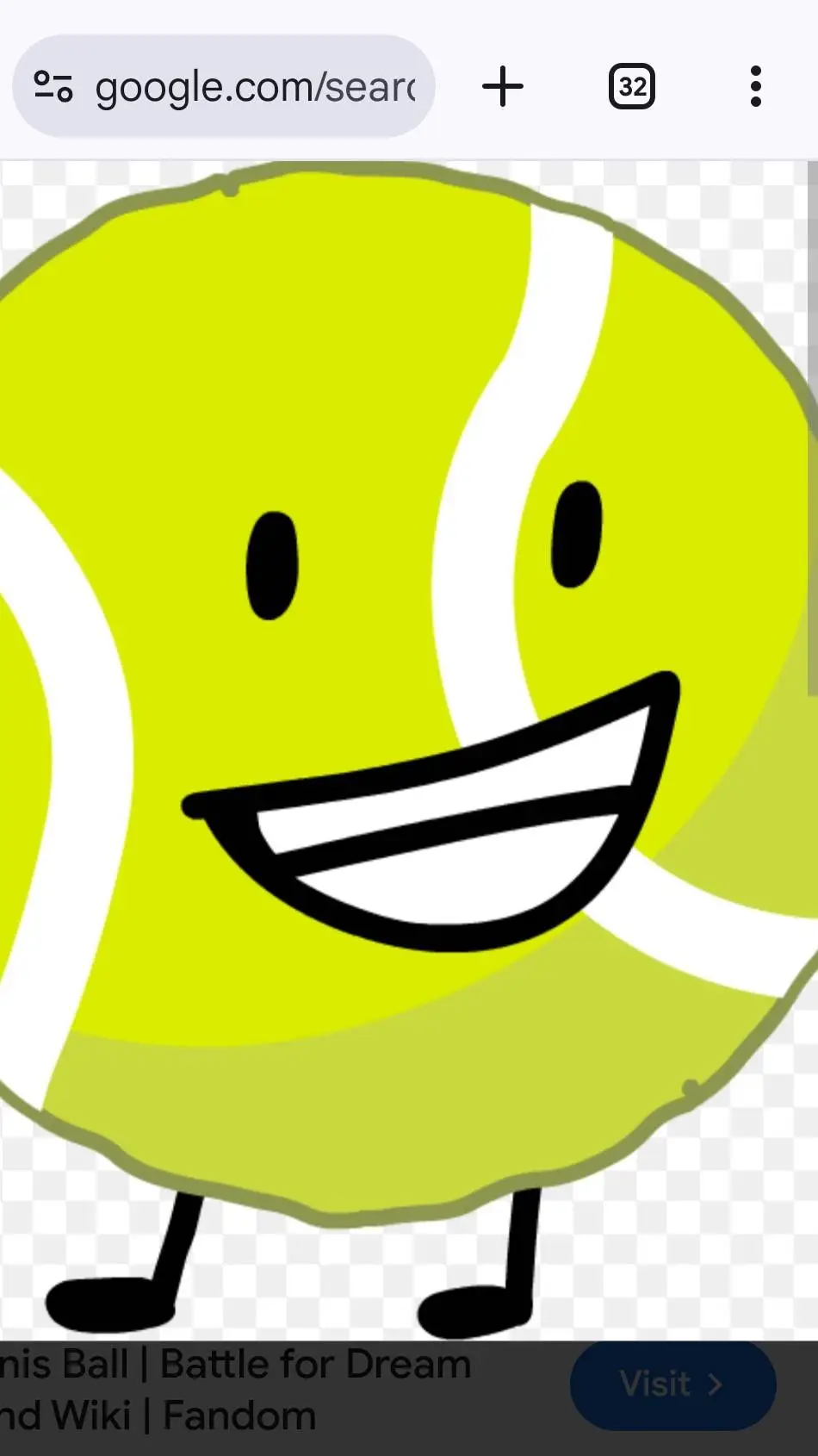 ai character: Tennis ball background