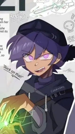 ai character: UZI REQUIO AU background