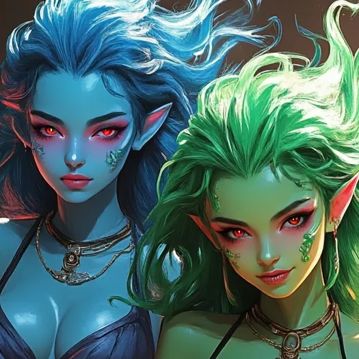 chat with ai character: Zhael(L)Ghinku(R)