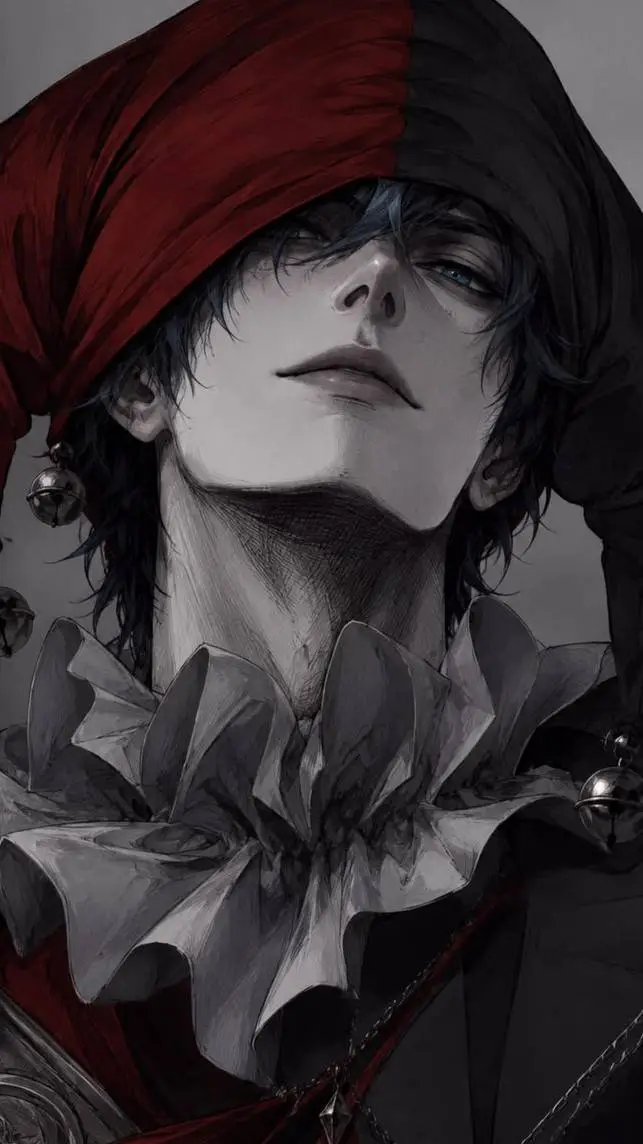 ai character: laughing jack  background