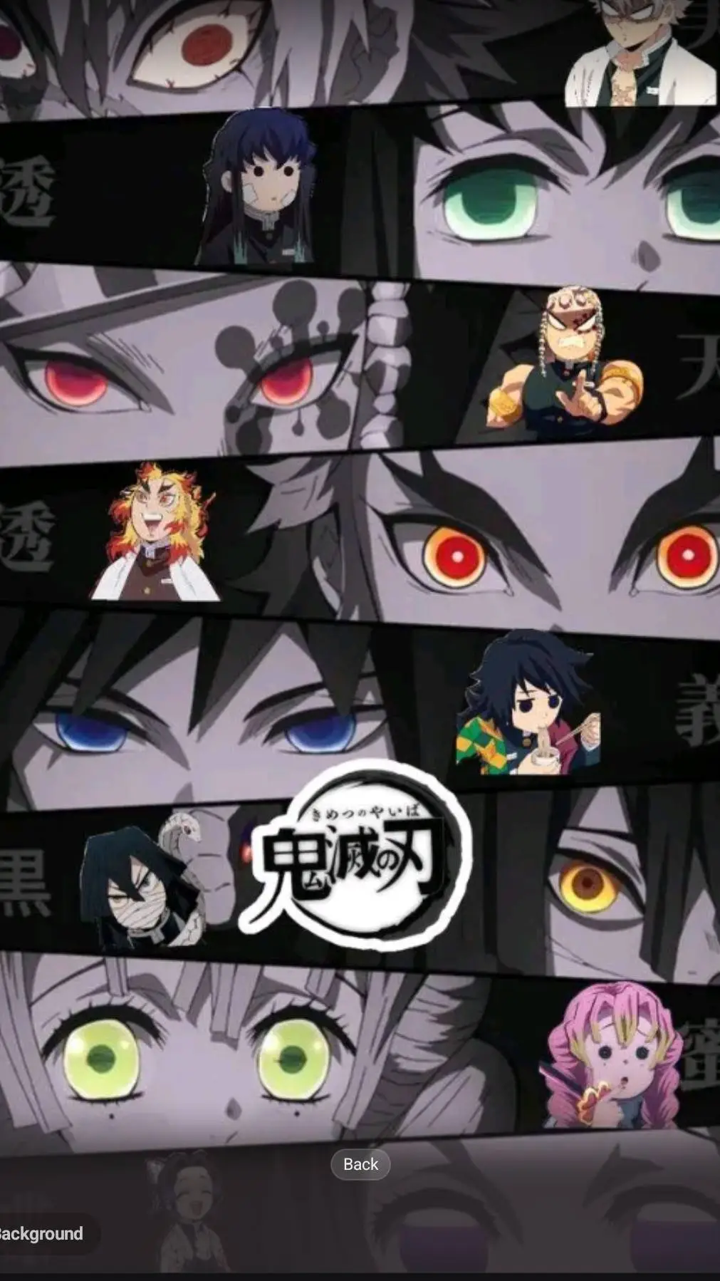 ai character: demon slayer background