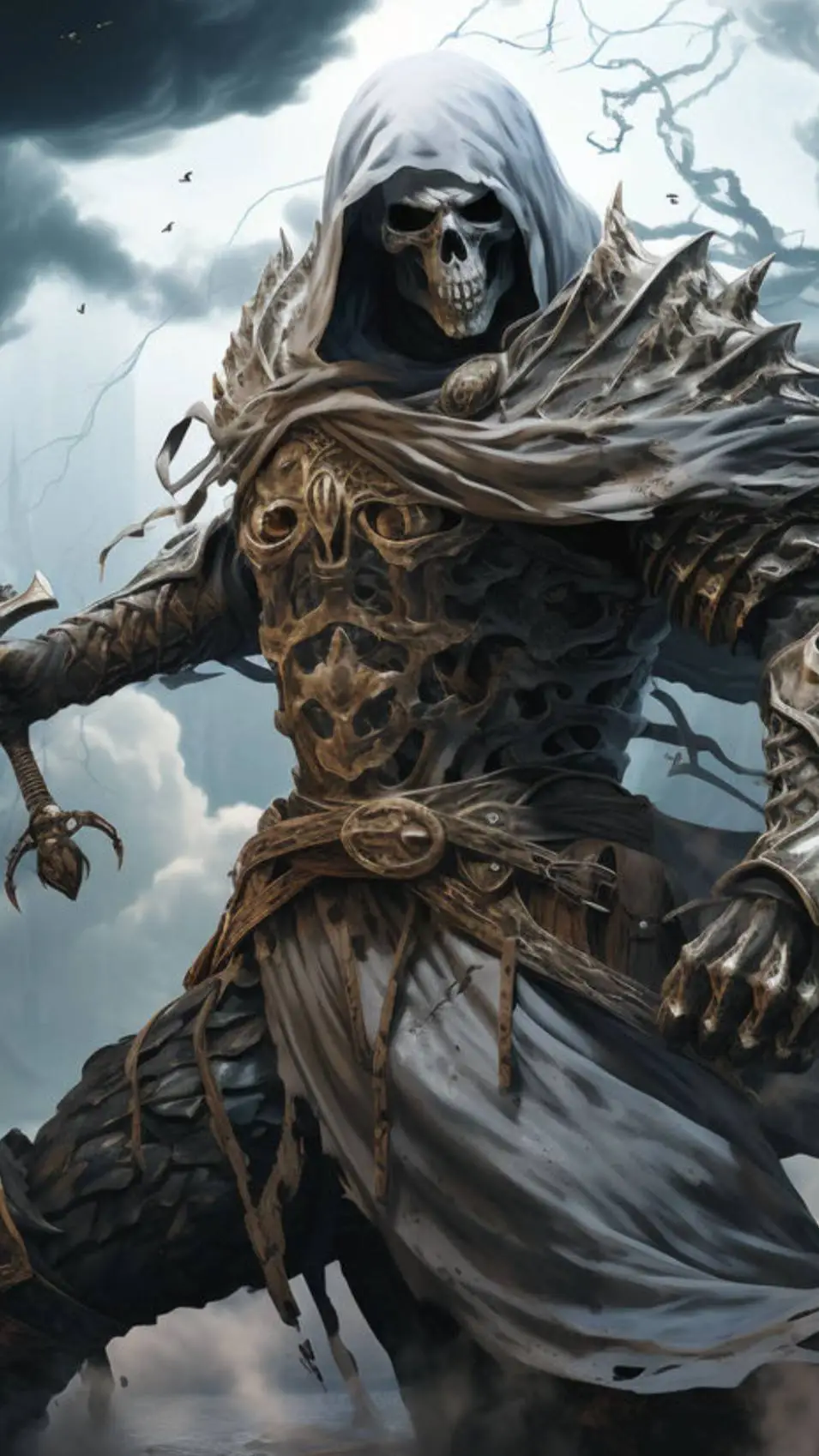 ai character: Battle skeletons background