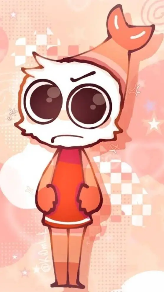 ai character: shrimpo :3  background