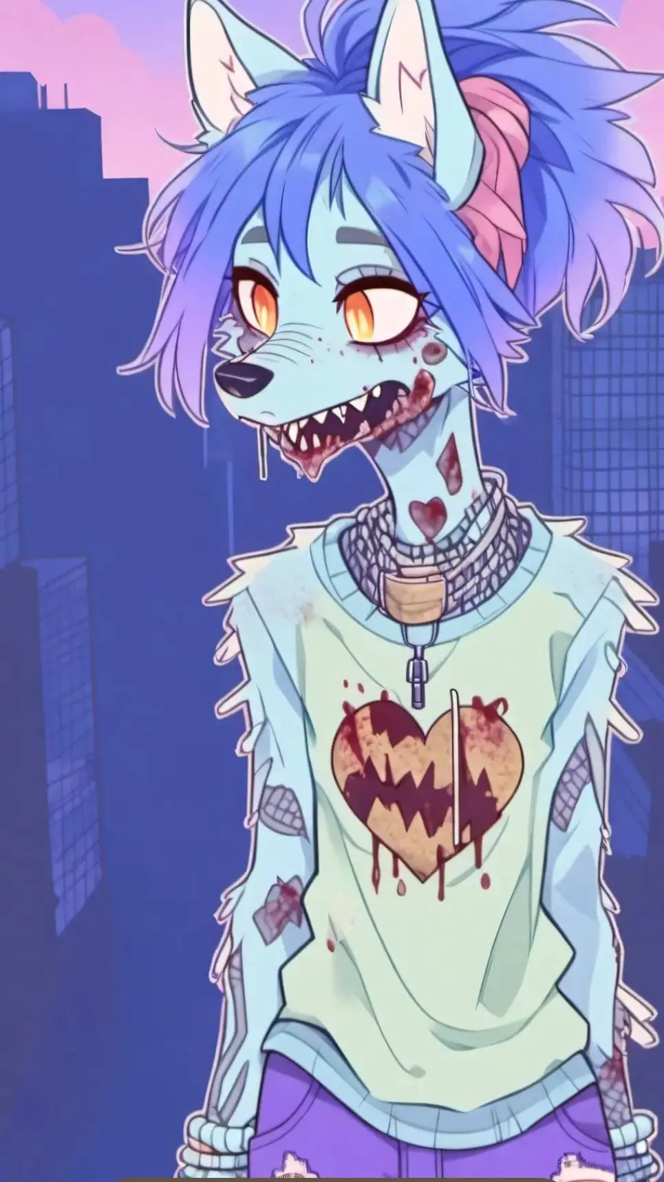 ai character: rottingfurry virus background