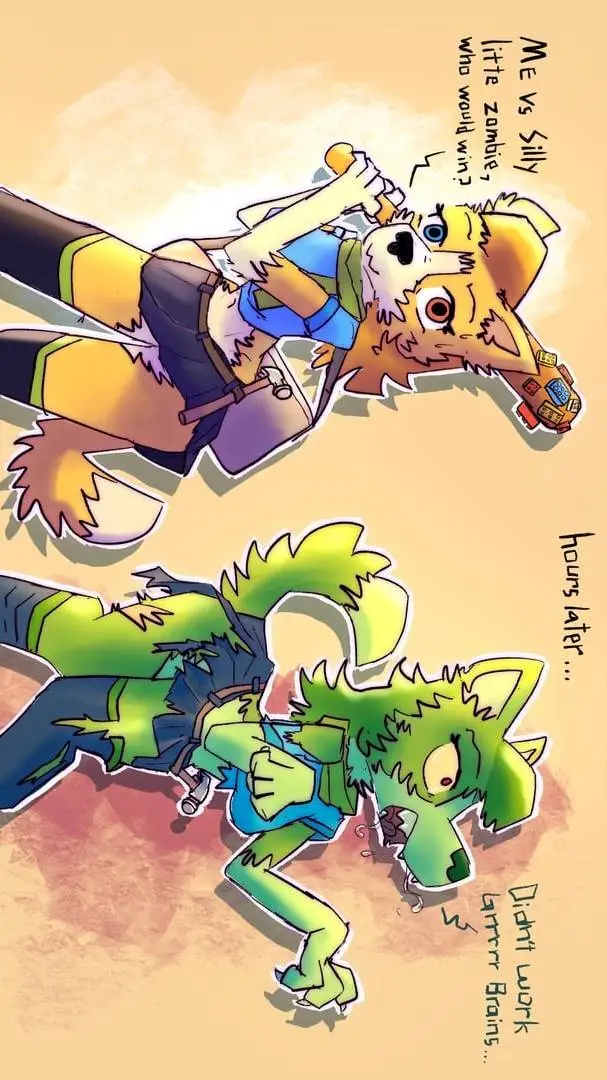 ai character: silly zombies  background