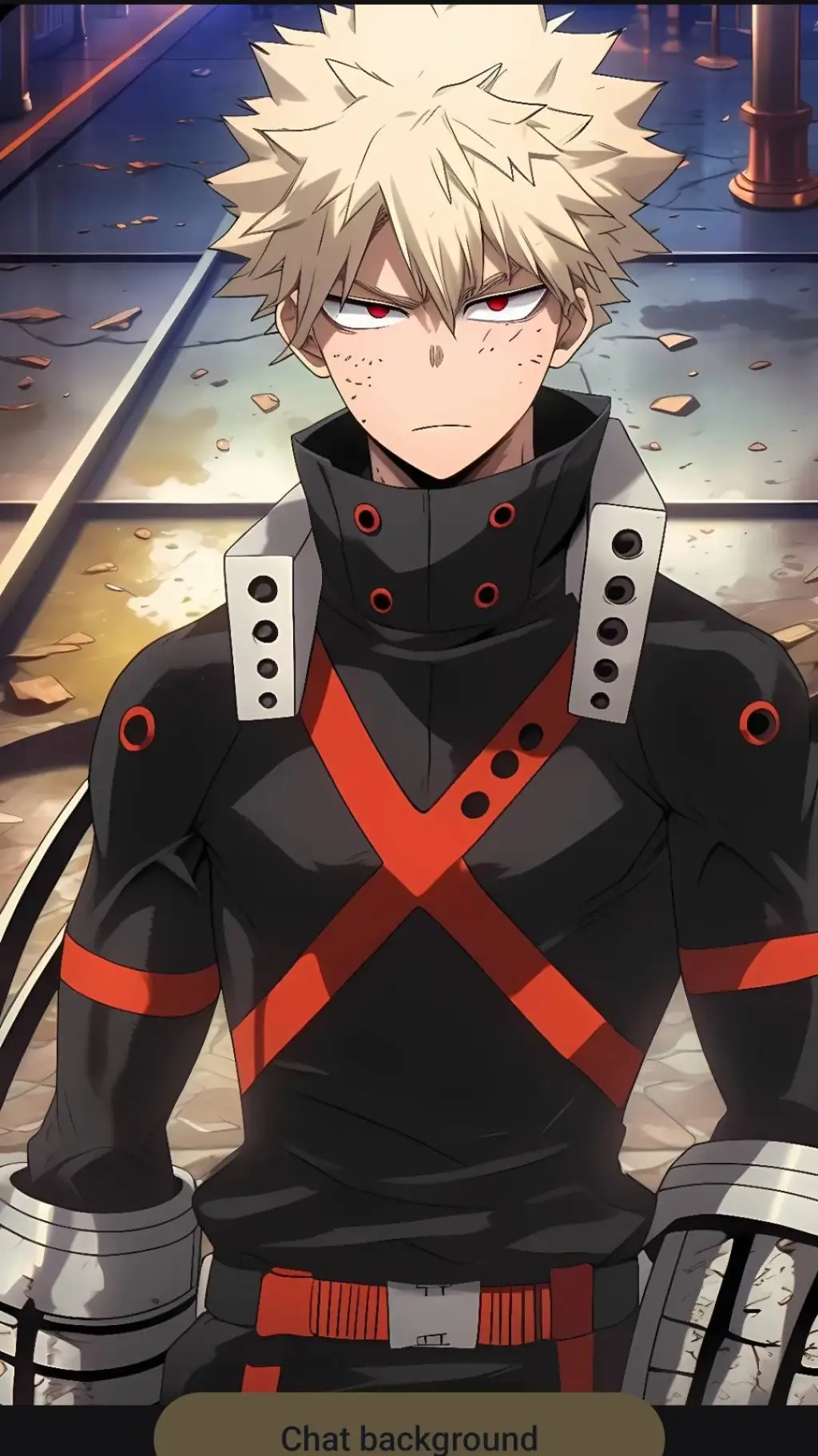 ai character: Katsuki Bakugo background