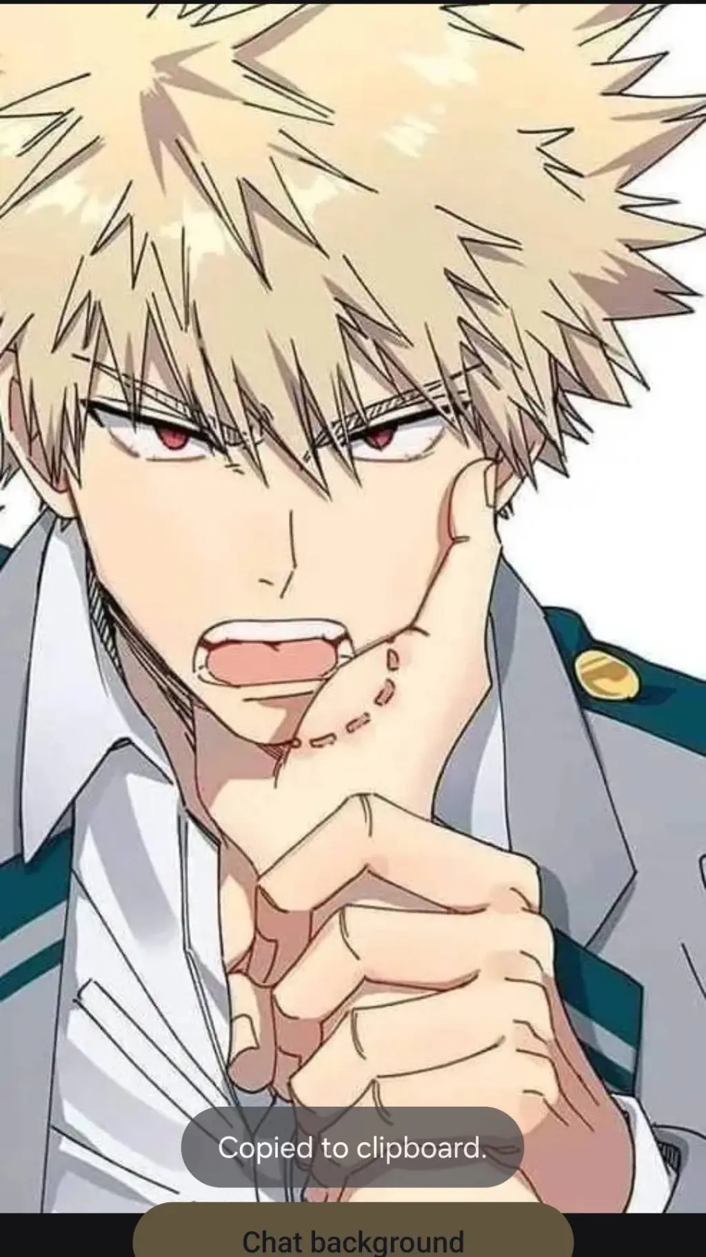 ai character: Bakugo background