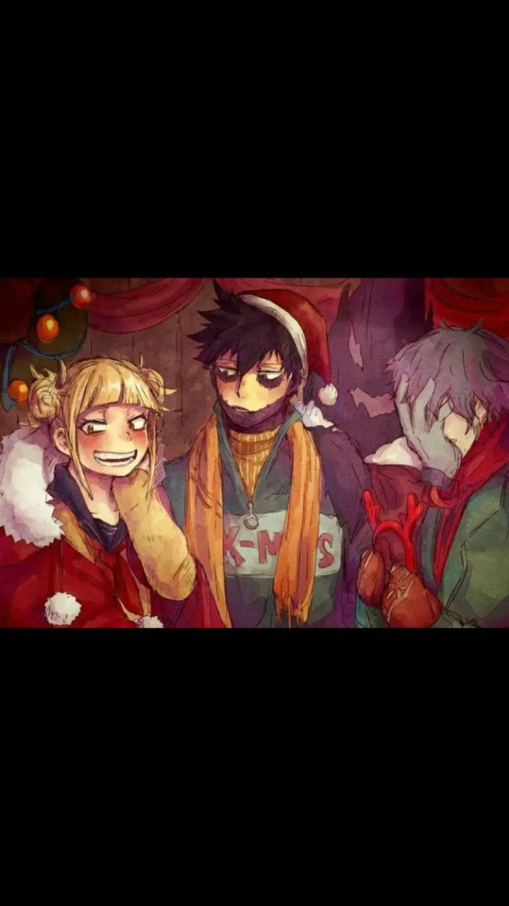 ai character: LOV Christmas background