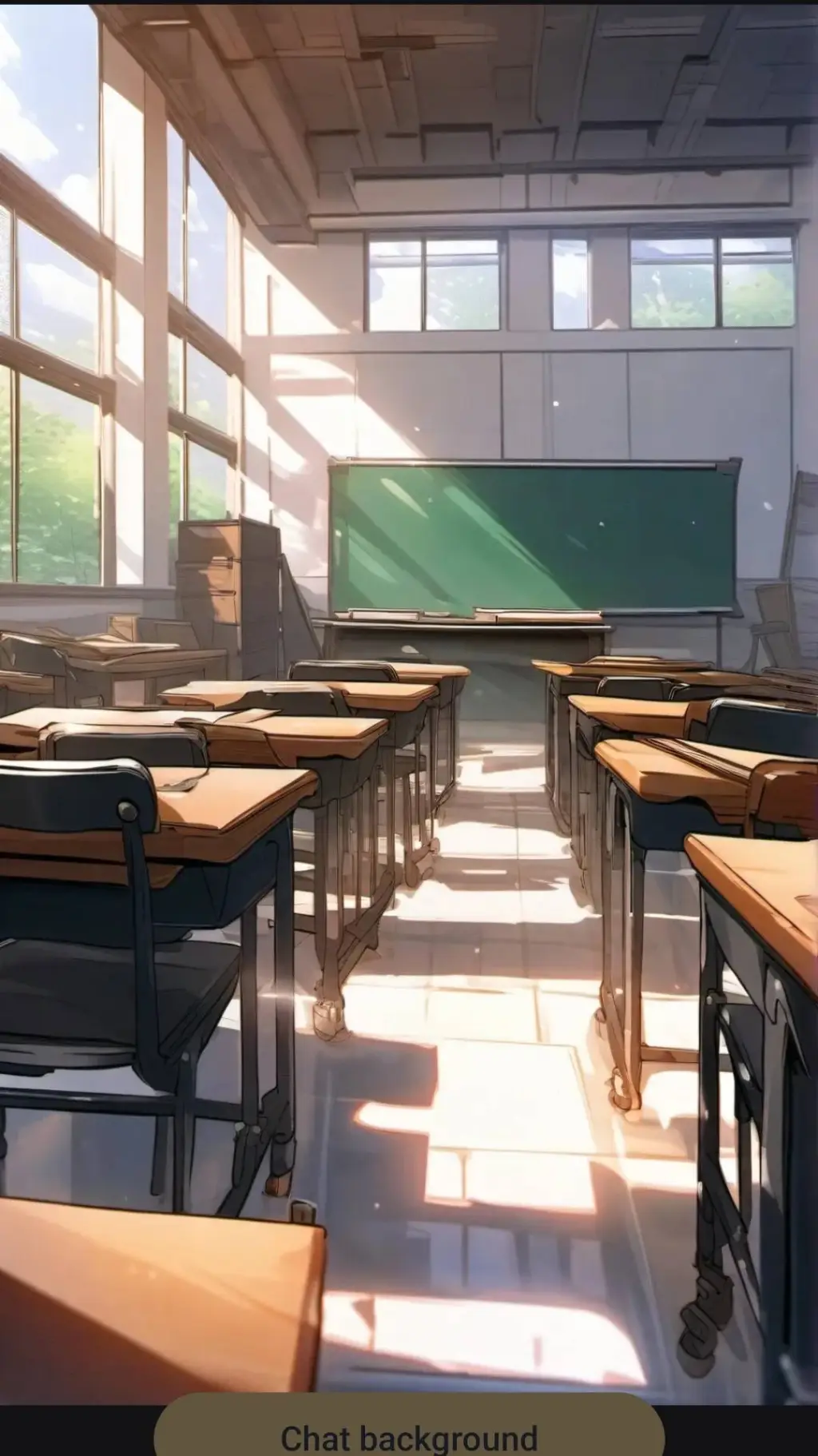 ai character: class room background