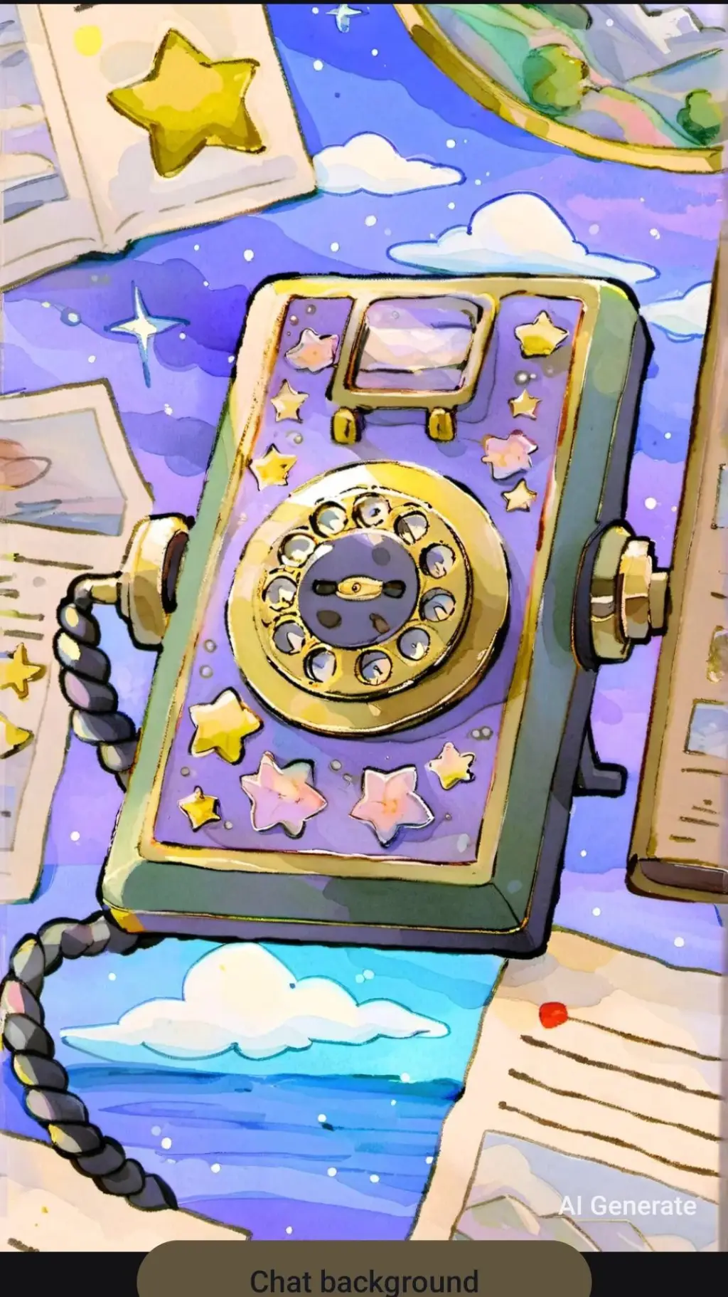 ai character: Kny pass the phone background