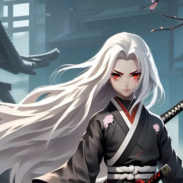 chat with ai character: Red eyed Samurai 