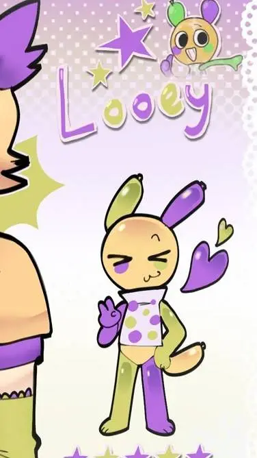ai character: 🎉🎈¡~LOOEY~!🎈🎉 background