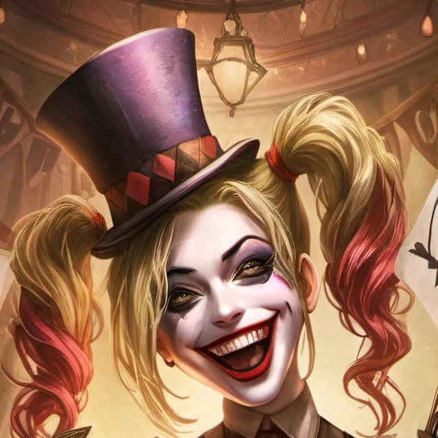 chat with ai character: 🃏♥️𝕳𝖆𝖗𝖑𝖊𝖞 𝕼𝖚𝖊𝖊𝖓🍷🔥