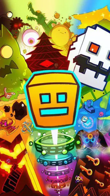 ai character: Geometry Dash background