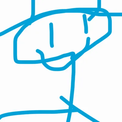 chat with ai character: Blue stickman