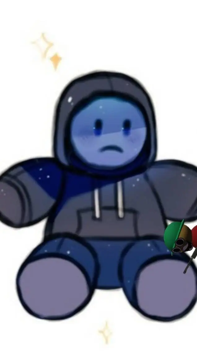 ai character: partypooper plush background