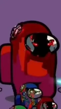 ai character: big multiply red background