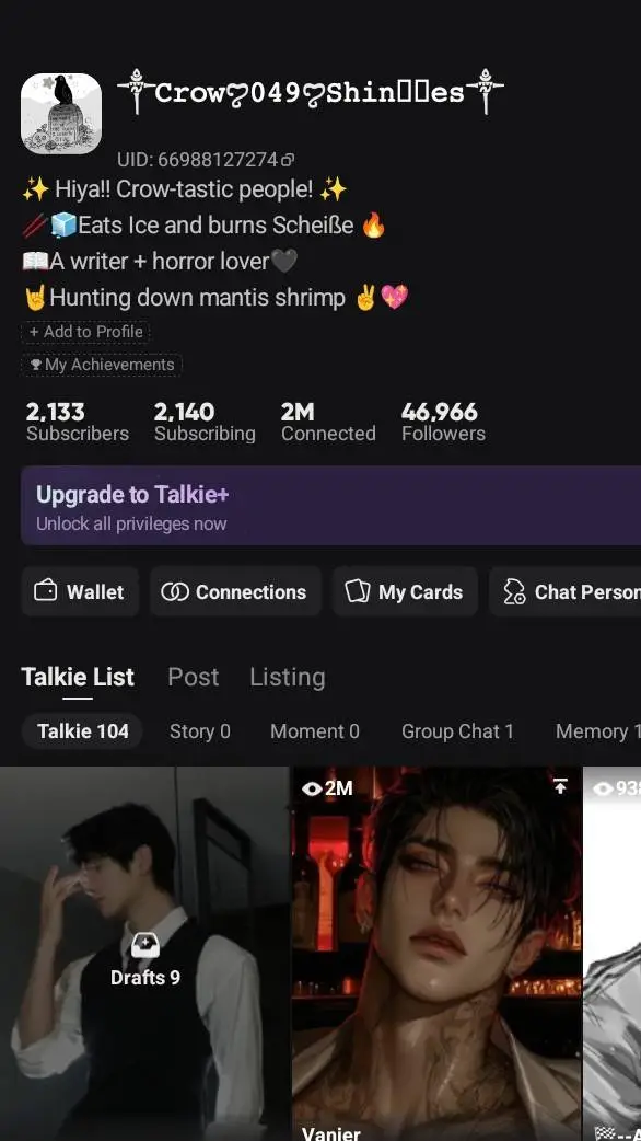 ai character: Crow!! background