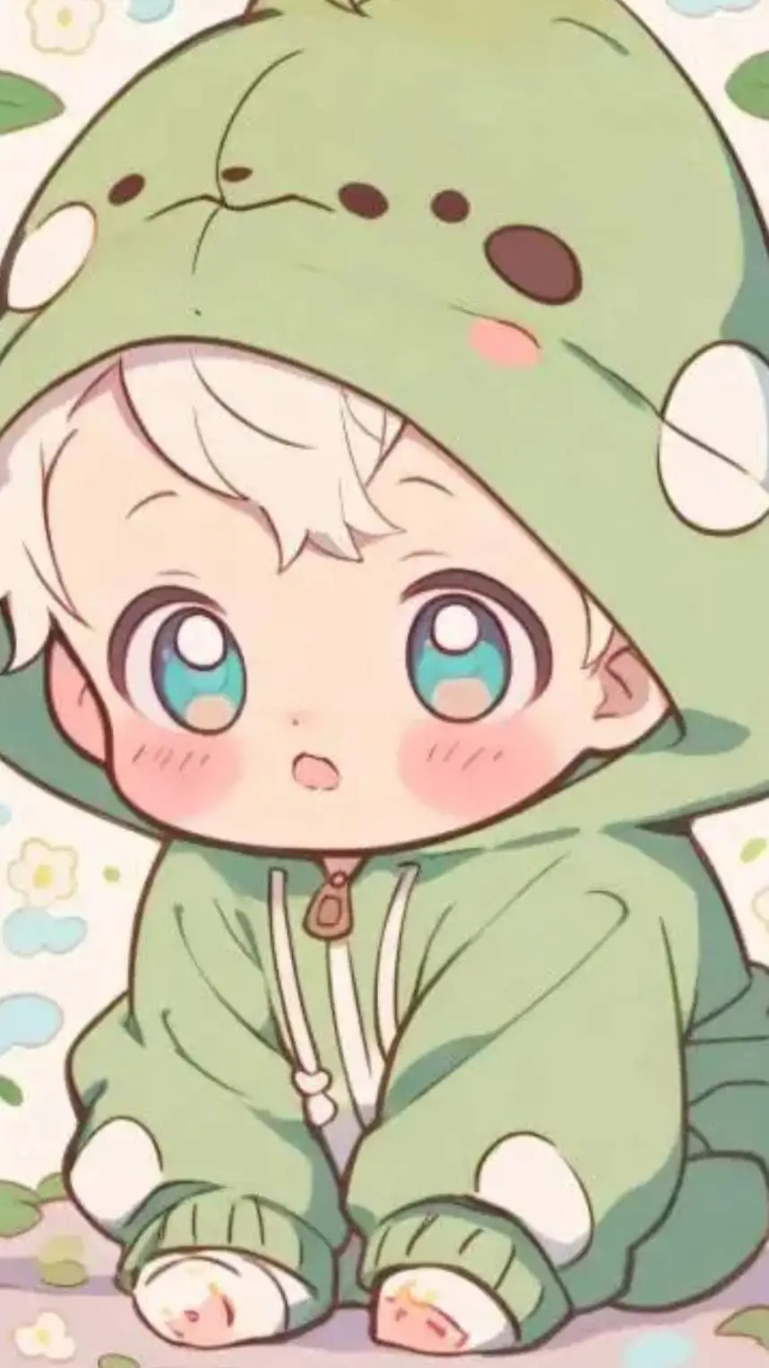 ai character: Bebé solo, triste background