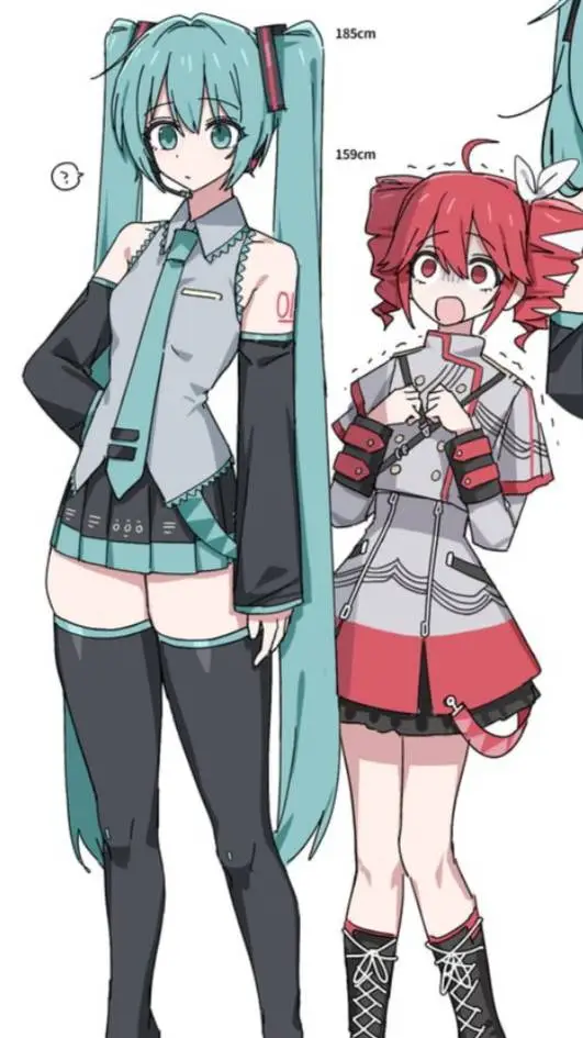 ai character: Miku and Teto background