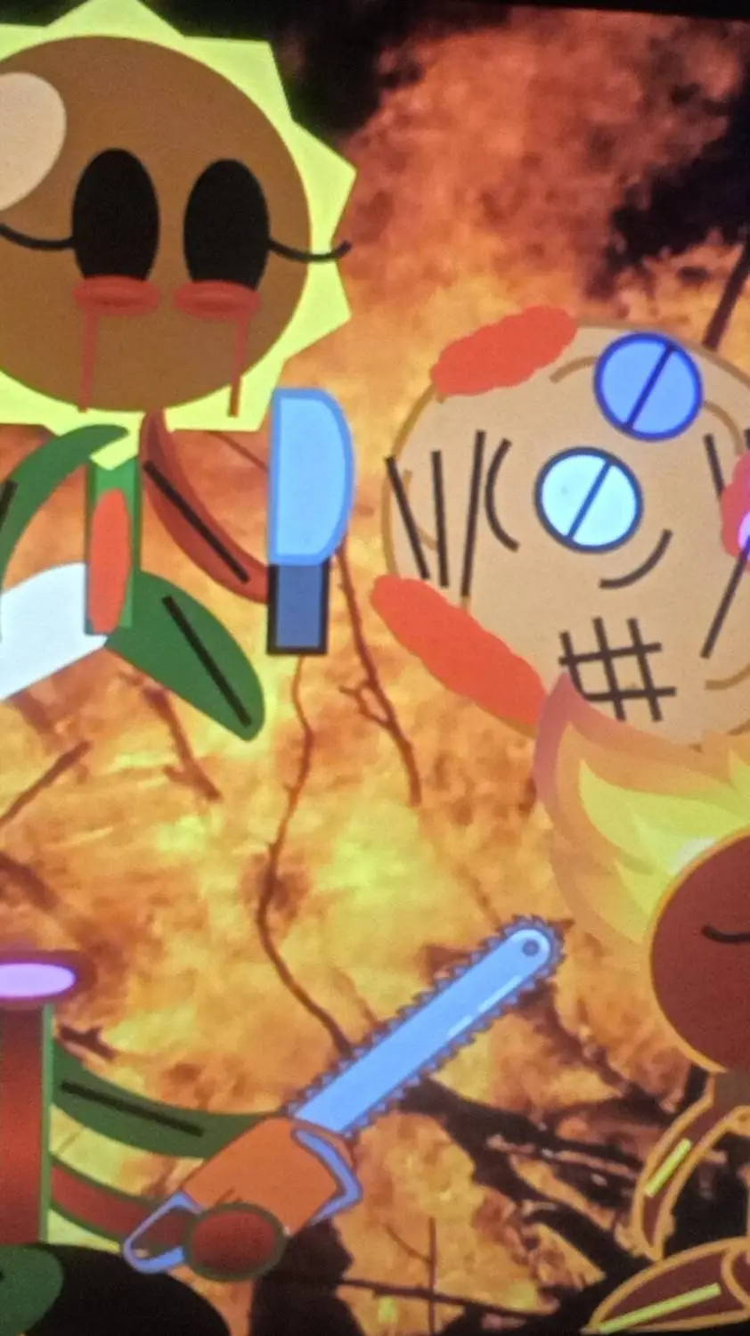 ai character: Mcdead plants background