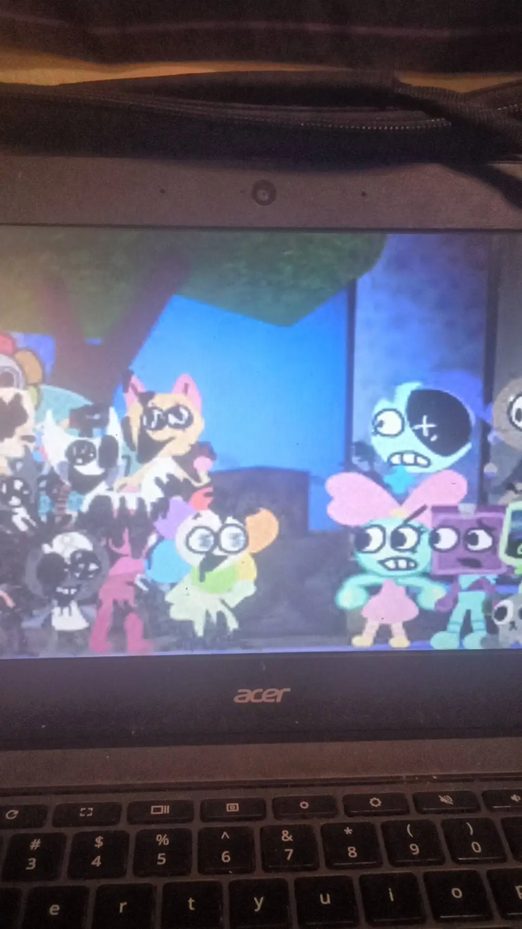 ai character: Dandy's world Pibb background