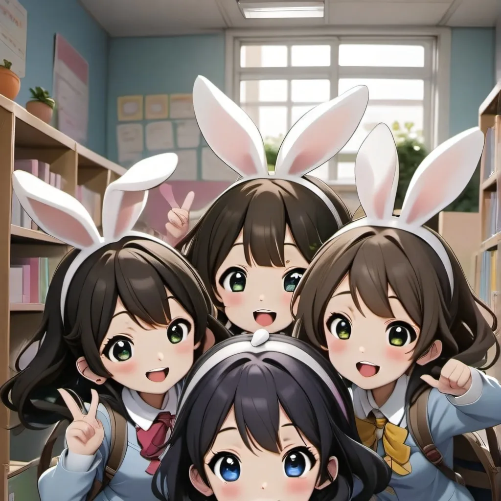 chat with ai character: bunny school 