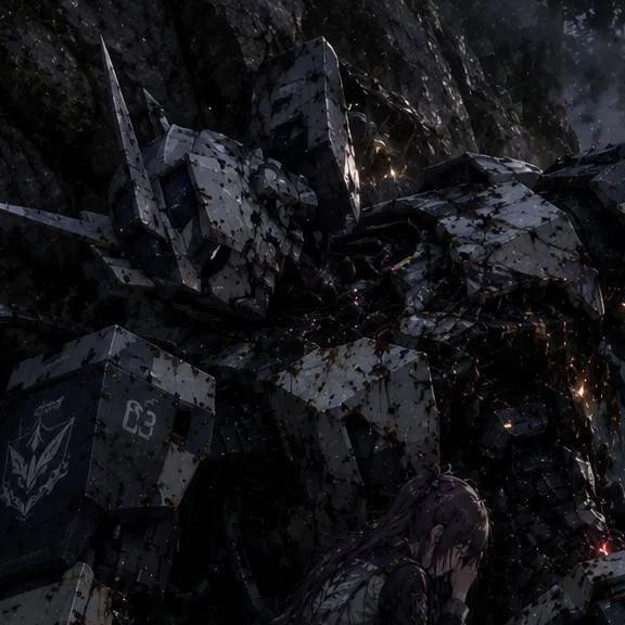 chat with ai character: crashed mech
