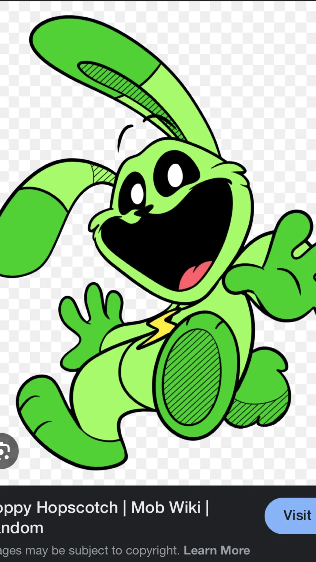 ai character: Hoppy hopscotch  background