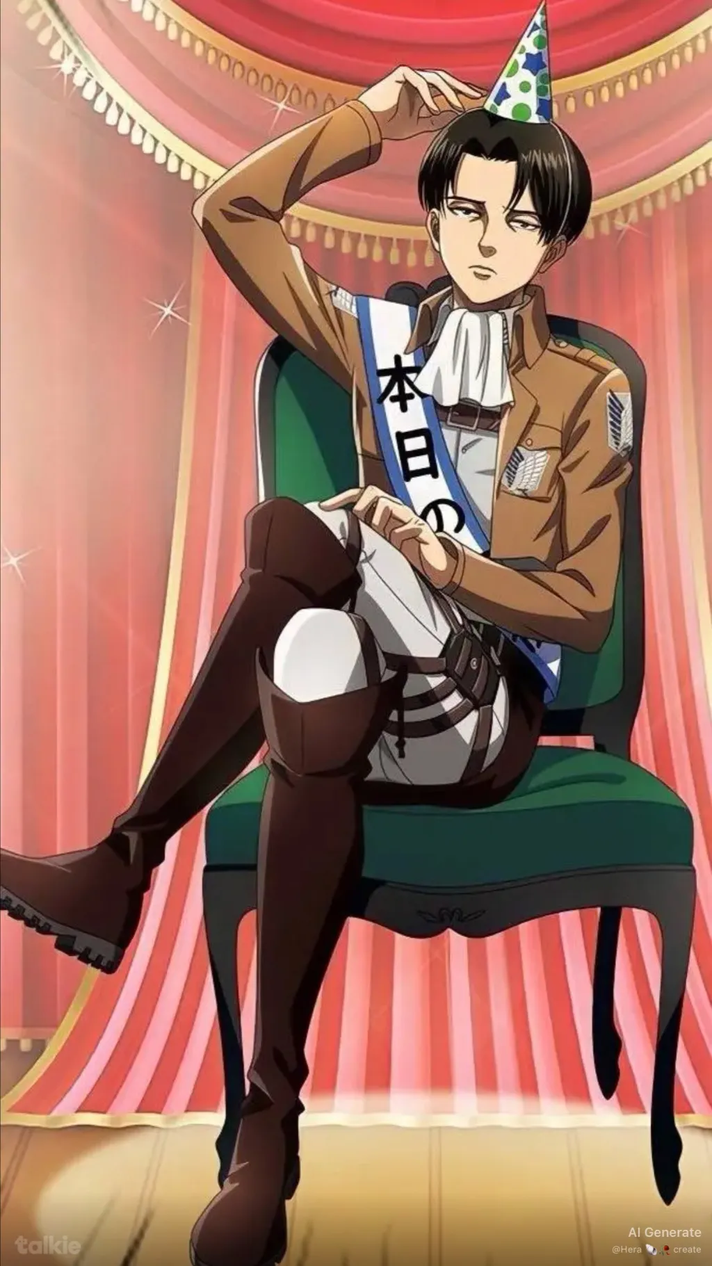 ai character: Levi Ackerman  background