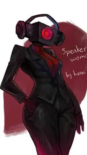 ai character: speaker woman sus background