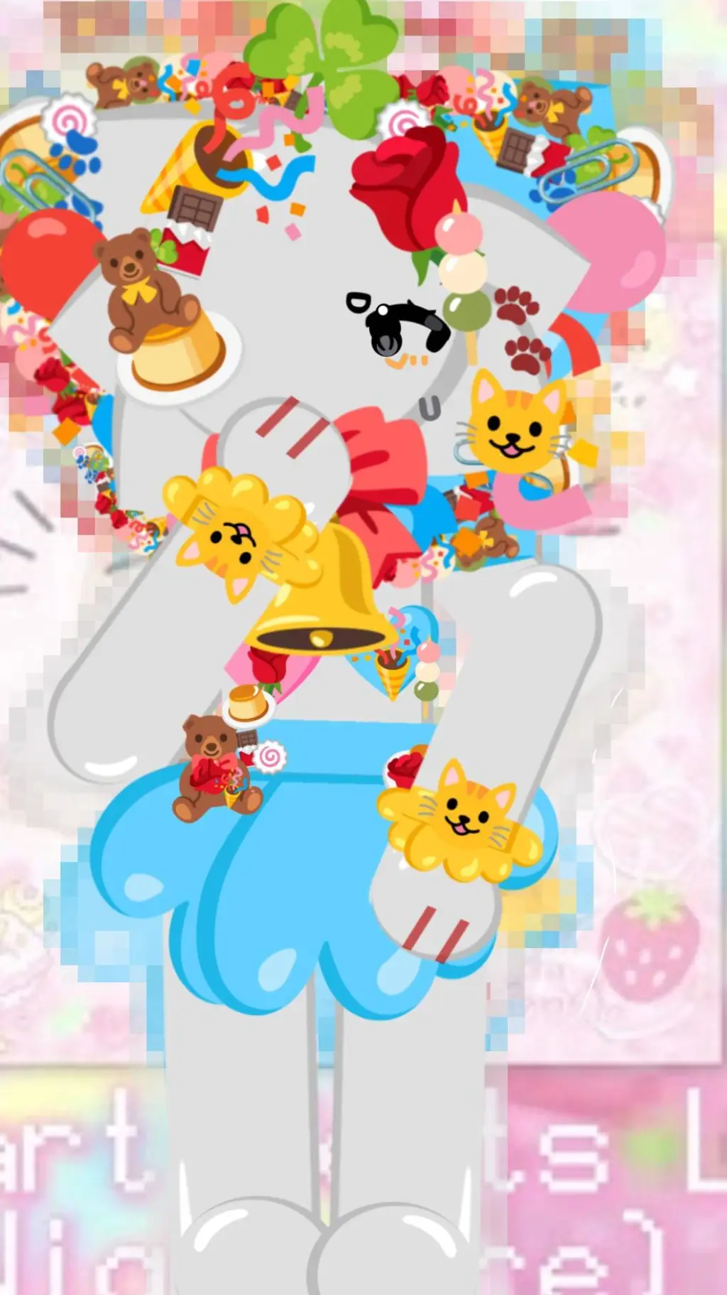 ai character: Ocean heart background