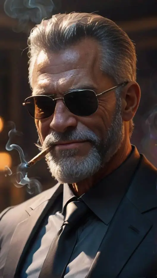 ai character: Frank Halbert background