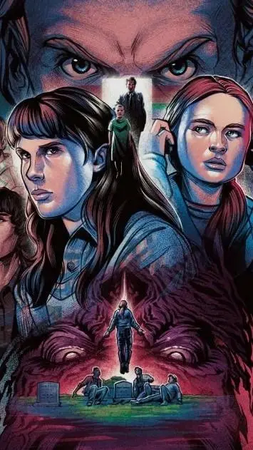 ai character: Stranger things background