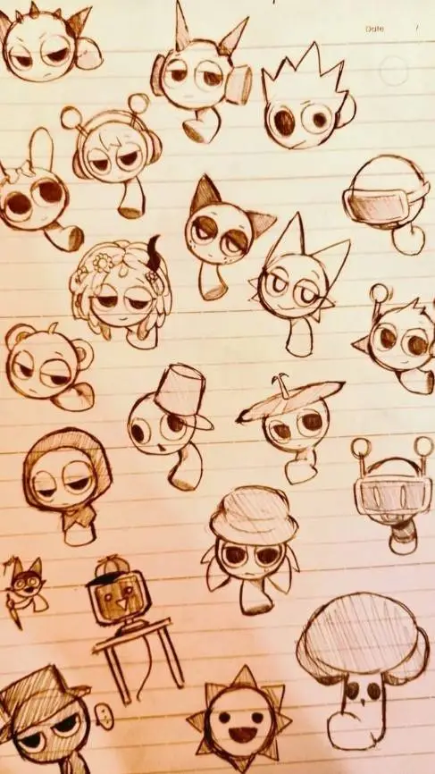 ai character: sprunki  papel background