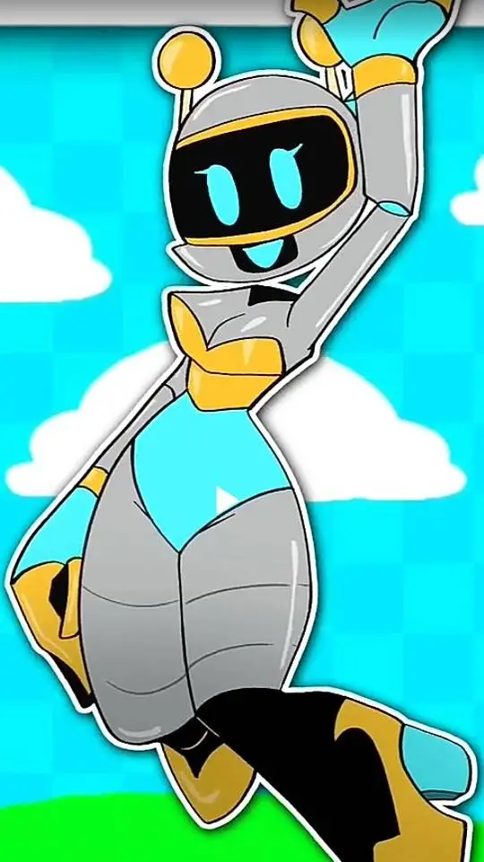 ai character: fun bot girl background