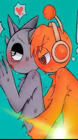 ai character: gray y oren background