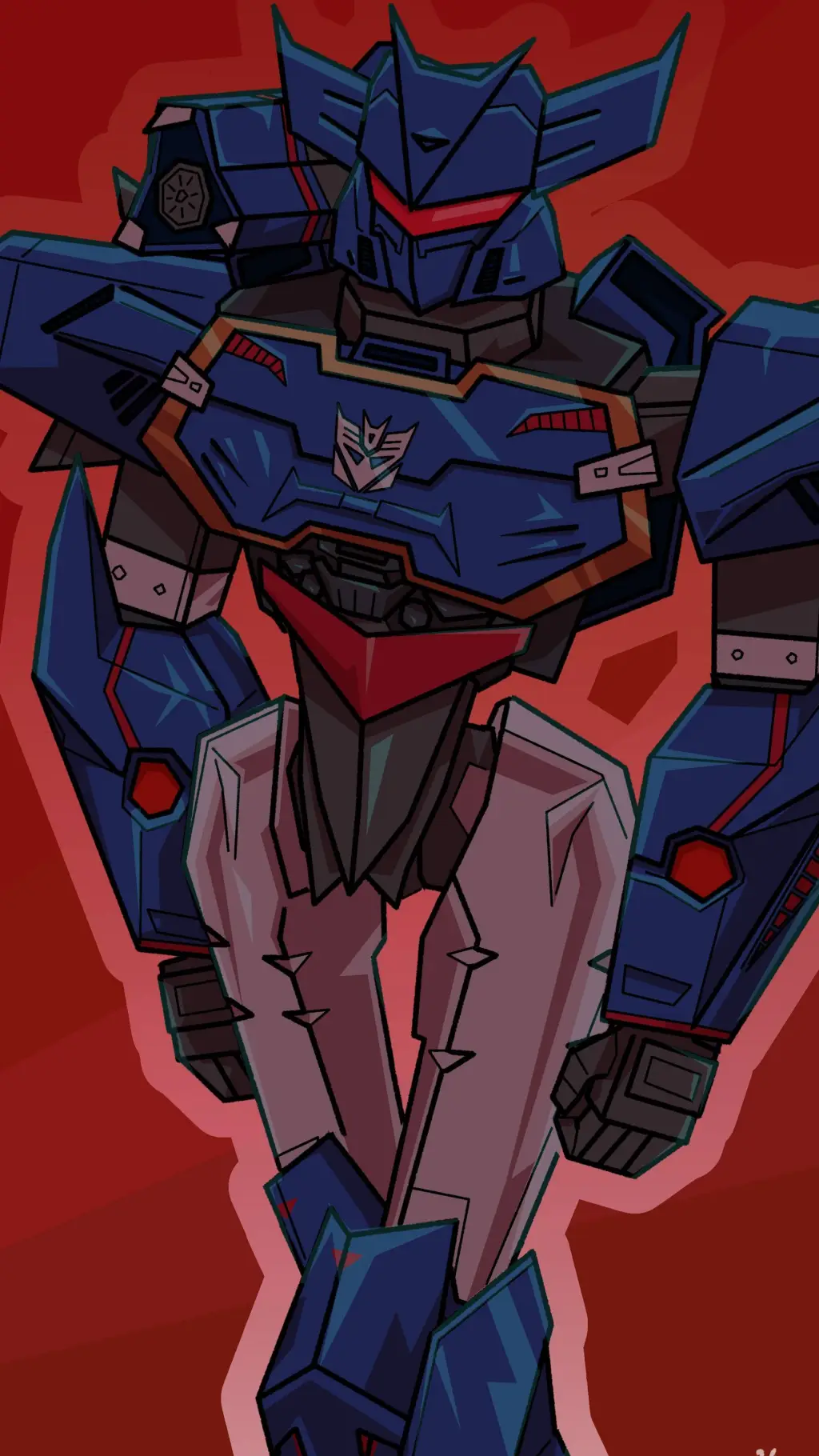 ai character: Fem Soundwave  background