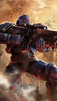 ai character: UltraMarine Serman background