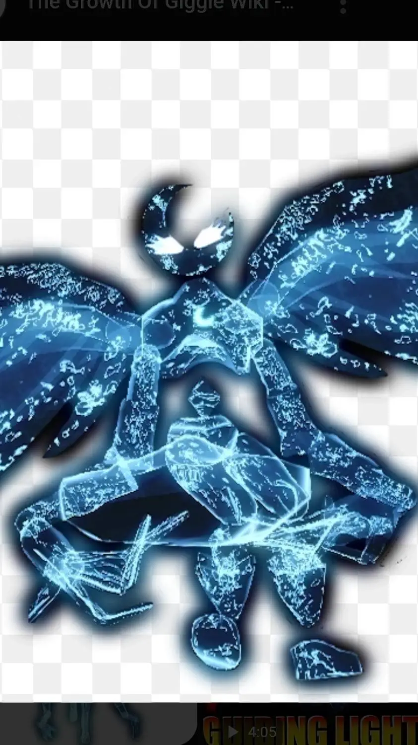 ai character: guiding light✨☄️🟦 background