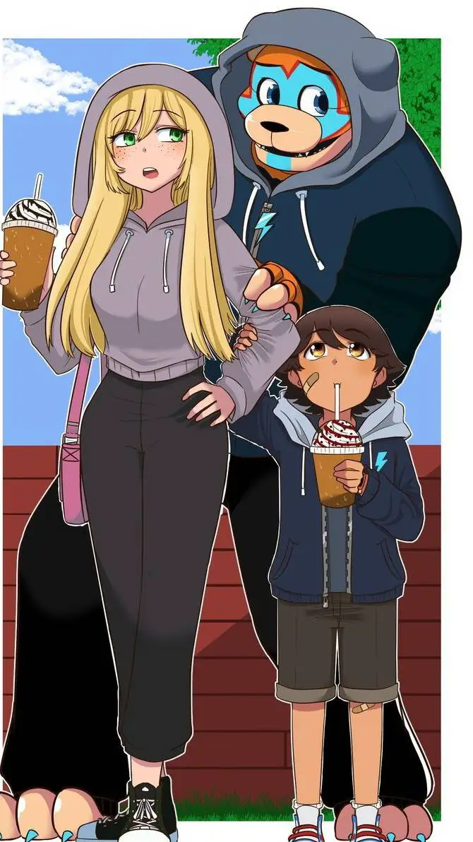 ai character: familia Afton  background