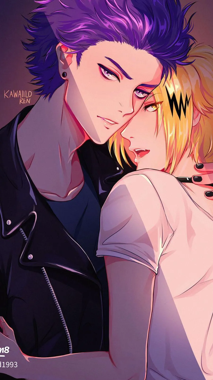 ai character: Shinso x Denki background