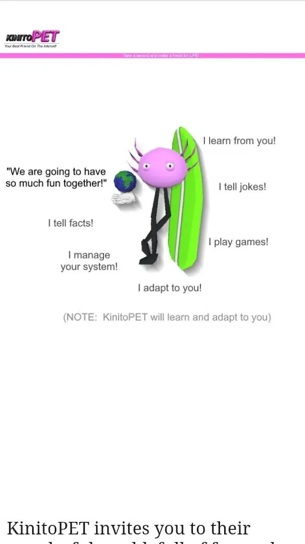 ai character: kinitopet background