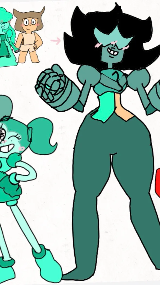 ai character: Crystal gems. background