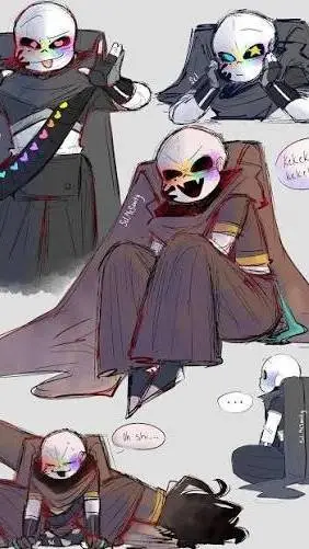 ai character: INK SANS!! background