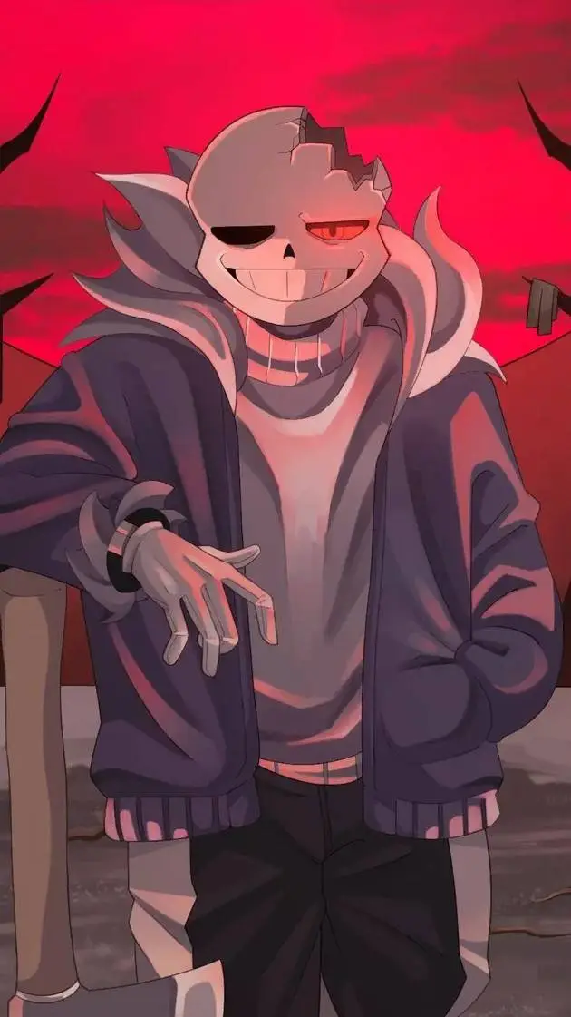 ai character: horror sans! background