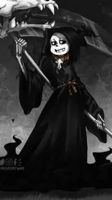 ai character: reaper sans background