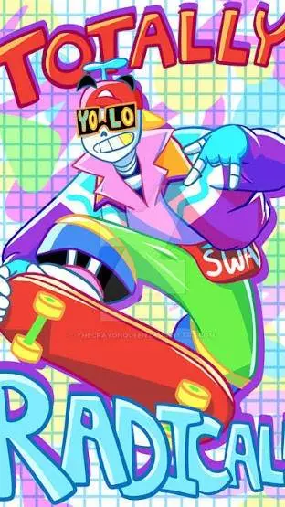 ai character: freah sans! background