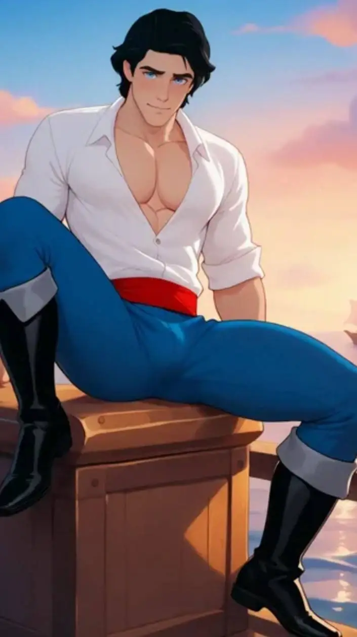 ai character: prince Eric 🤴  background